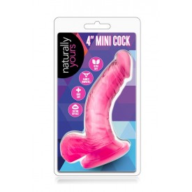 Розовый фаллоимитатор на присоске NATURALLY YOURS 4INCH MINI - 12 см.