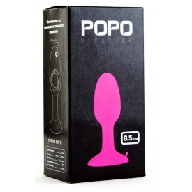 Розовая анальная втулка со стальным шариком внутри POPO Pleasure - 8,5 см.