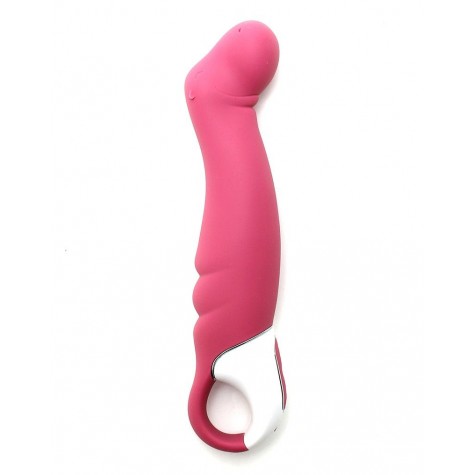 Вибратор Satisfyer Vibes Petting Hippo с загнутым кончиком - 22,9 см.